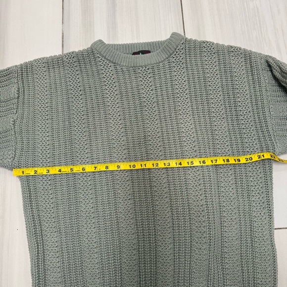 High Sierra by Mervyns Sweater Mens  XL XLarge Gray Knit Vintage Cotton Cable - Picture 6 of 8